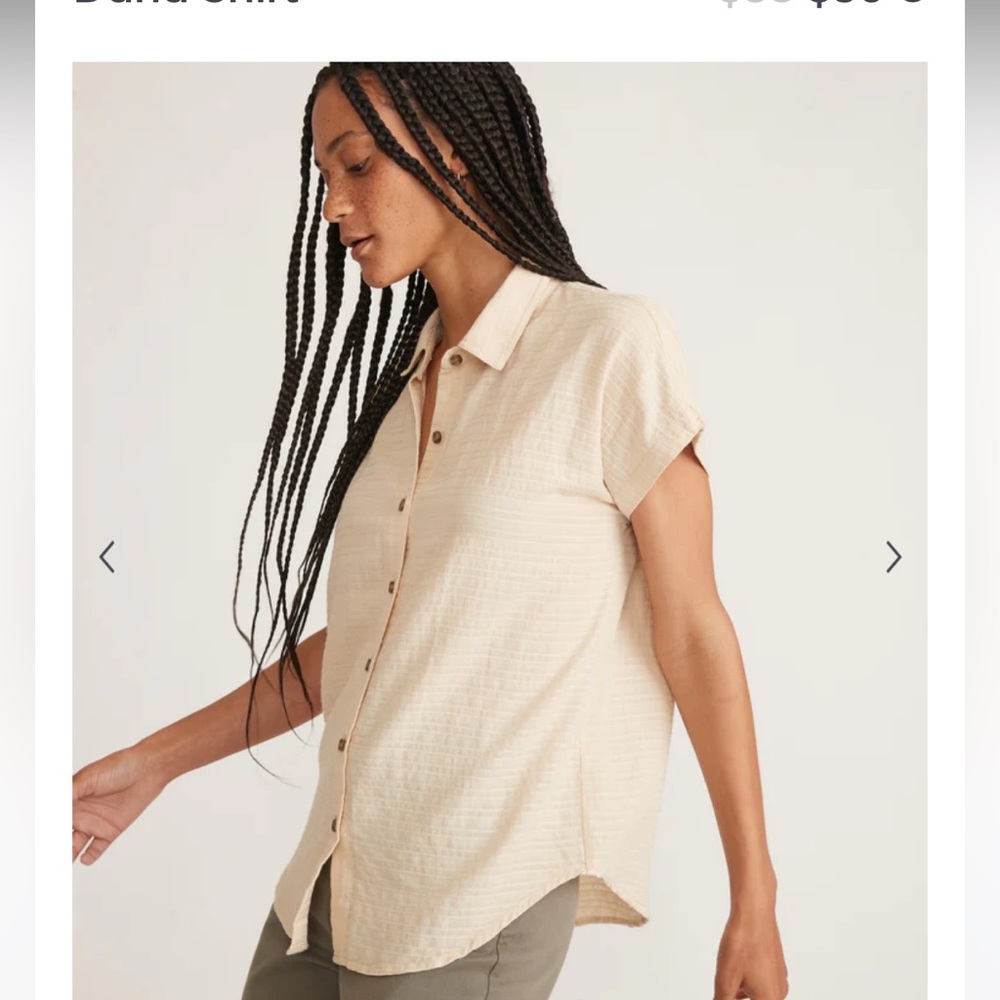 Marine Layer Dana Shirt Ecru Cream